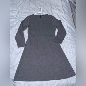 J. Crew Fit and Flare Ponte Knit Dress, gray, Medium